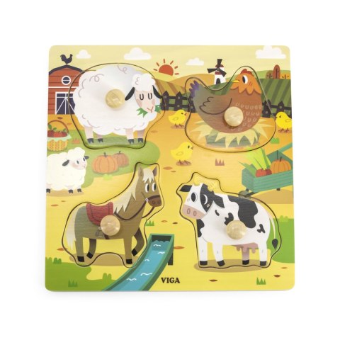 Viga 44592 Puzzle z uchwytami - farma Viga 44592 Puzzle z uchwytami - farma