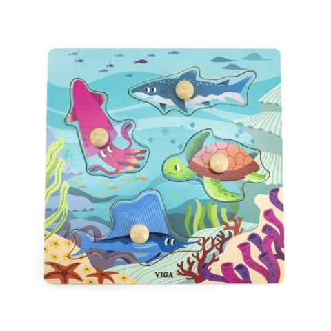 Viga 44594 Puzzle z uchwytami - Zwierzęta Morskie Viga 44594 Puzzle z uchwytami - Zwierzęta Morskie