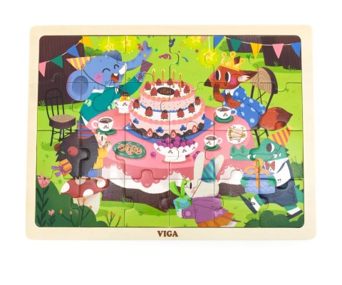 Viga 44644 Puzzle na podkładce 24 elementy - urodziny Viga 44644 Puzzle na podkładce 24 elementy - urodziny