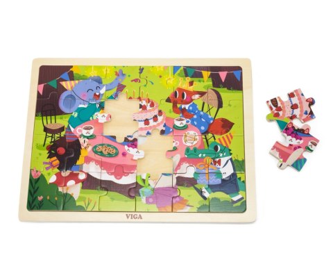 Viga 44644 Puzzle na podkładce 24 elementy - urodziny Viga 44644 Puzzle na podkładce 24 elementy - urodziny