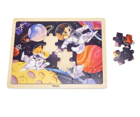 Viga 44646 Puzzle na podkładce 24 elementy - kosmos Viga 44646 Puzzle na podkładce 24 elementy - kosmos