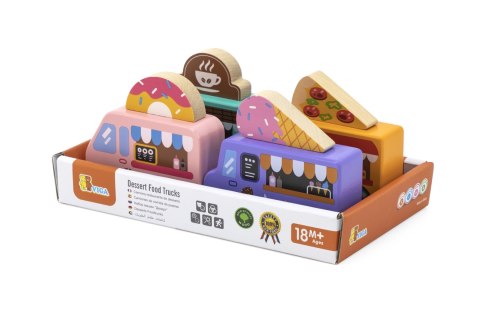 Viga 44661 Food Tracki - Pojazdy cukierni Viga 44661 Food Tracki - Pojazdy cukierni