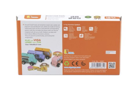 Viga 44661 Food Tracki - Pojazdy cukierni Viga 44661 Food Tracki - Pojazdy cukierni