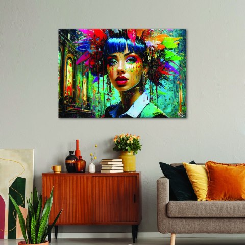 Obraz, Kolorowa Kobieta Abstrakcja - 90x60 Obraz, Kolorowa Kobieta Abstrakcja - 90x60