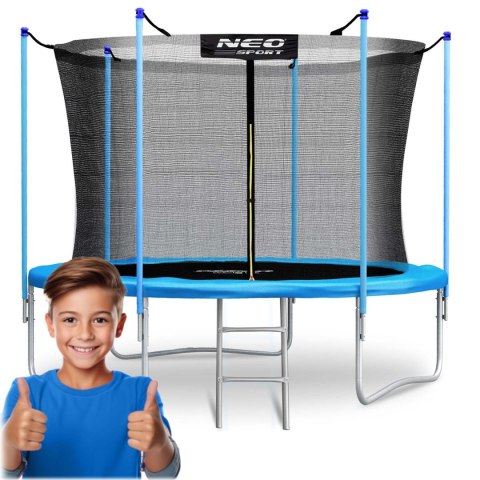 TRAMPOLINA OGRODOWA NIEBIESKA ROZMIAR 183 CM Z SIATKĄ WEWNĘTRZNĄ I DRABINKĄ TRAMPOLINA OGRODOWA NIEBIESKA ROZMIAR 183 CM Z SIATKĄ WEWNĘTRZNĄ I DRABINKĄ