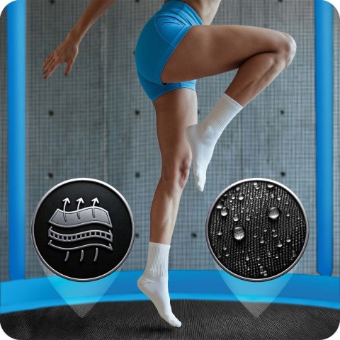 TRAMPOLINA OGRODOWA NIEBIESKA ROZMIAR 252 CM Z SIATKĄ WEWNĘTRZNĄ I DRABINKĄ TRAMPOLINA OGRODOWA NIEBIESKA ROZMIAR 252 CM Z SIATKĄ WEWNĘTRZNĄ I DRABINKĄ