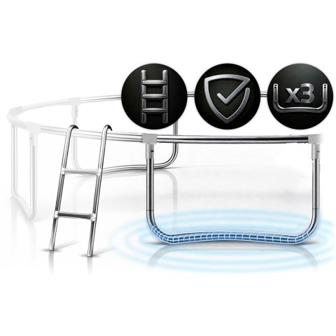 TRAMPOLINA OGRODOWA ROZMIAR 312 CM Z SIATKĄ ZEWNĘTRZNĄ I DRABINKĄ TRAMPOLINA OGRODOWA ROZMIAR 312 CM Z SIATKĄ ZEWNĘTRZNĄ I DRABINKĄ