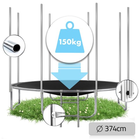 Trampolina ogrodowa 12ft/374cm z siatką zewnętrzną i drabinką Neo-Sport Trampolina ogrodowa 12ft/374cm z siatką zewnętrzną i drabinką Neo-Sport