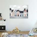 Obraz do pokoju dziecka, Kolorowe domy miasto - 90x60