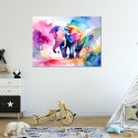 Obraz do pokoju dziecka, Kolorowy Słoń Safari Akwarela - 90x60