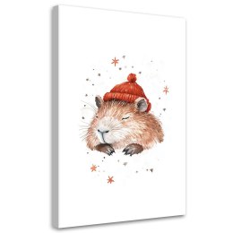 Obraz do pokoju dziecka, Śpiąca Kapibara - 80x120