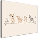 Obraz do pokoju dziecka, Zwierzątka Afrykańskie Boho - 120x80