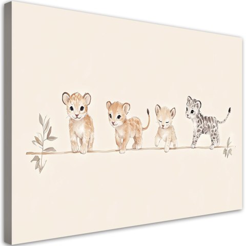 Obraz do pokoju dziecka, Zwierzątka Afrykańskie Boho - 60x40 Obraz do pokoju dziecka, Zwierzątka Afrykańskie Boho - 60x40