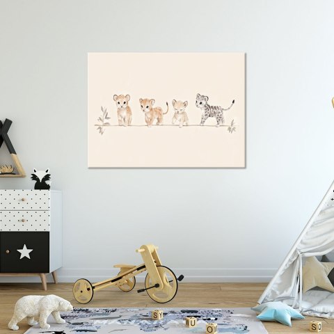 Obraz do pokoju dziecka, Zwierzątka Afrykańskie Boho - 60x40 Obraz do pokoju dziecka, Zwierzątka Afrykańskie Boho - 60x40