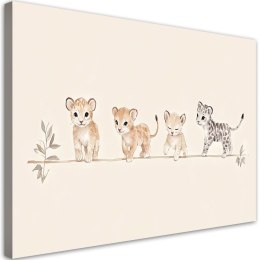 Obraz do pokoju dziecka, Zwierzątka Afrykańskie Boho - 90x60