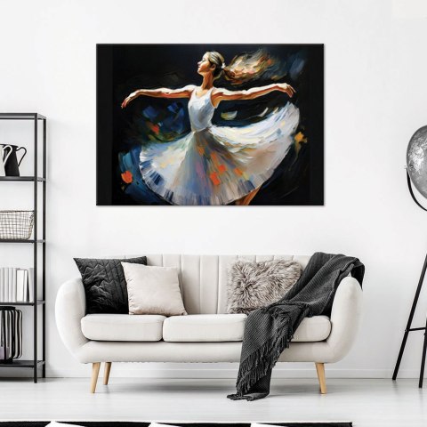 Obraz na płótnie, Baletnica Kobieta Taniec - 90x60 Obraz na płótnie, Baletnica Kobieta Taniec - 90x60