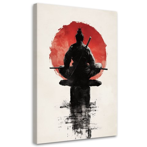 Obraz na płótnie, Japoński Samuraj Wojownik - 40x60 Obraz na płótnie, Japoński Samuraj Wojownik - 40x60