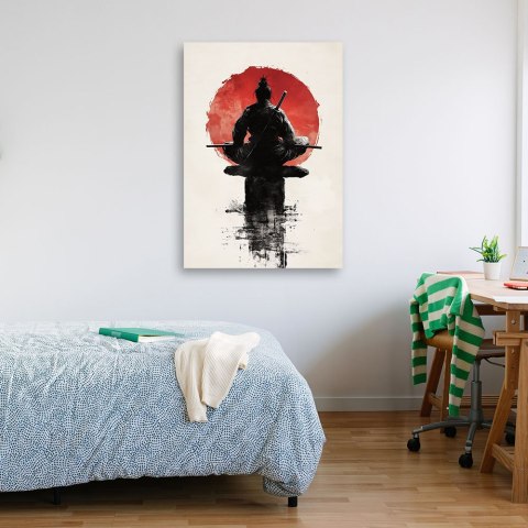 Obraz na płótnie, Japoński Samuraj Wojownik - 70x100 Obraz na płótnie, Japoński Samuraj Wojownik - 70x100
