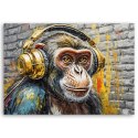Obraz na płótnie, Małpa Dj - 120x80