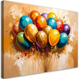 Obraz na płótnie do pokoju dziecka, Kolorowe Balony - 60x40