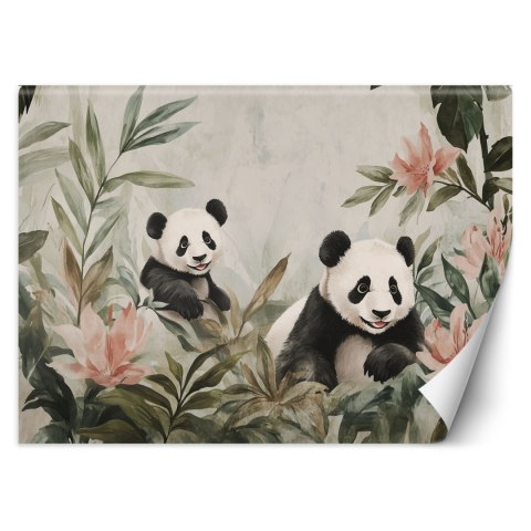 Fototapeta dla dzieci, Misie Pandy w kwiatach - 100x70 Fototapeta dla dzieci, Misie Pandy w kwiatach - 100x70