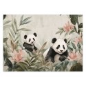 Fototapeta dla dzieci, Misie Pandy w kwiatach - 250x175