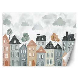 Fototapeta do pokoju dziecka, Kolorowe domy miasto - 150x105