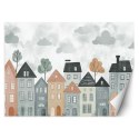 Fototapeta do pokoju dziecka, Kolorowe domy miasto - 450x315