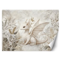 Fototapety dla dzieci do pokoju, Mały Smok Kwiaty Rośłiny - 200x140