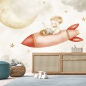 Fototapety do pokoju chłopca, Rakieta w chmurach kosmosie - 350x245