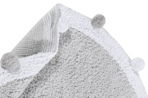 Lorena Canals Dywan bawełniany Bubbly Light Grey Ø 120 cm Lorena Canals Dywan bawełniany Bubbly Light Grey Ø 120 cm
