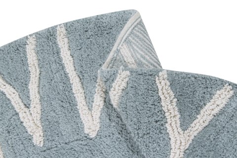 Lorena Canals Dywan bawełniany Round ABC Vintage Azul Natural Ø 150 cm Lorena Canals Dywan bawełniany Round ABC Vintage Azul Natural Ø 150 cm