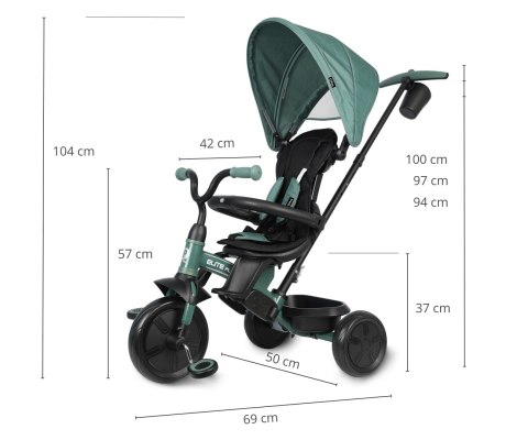 Qplay Rowerek Trójkołowy Elite Platinum Green Qplay Rowerek Trójkołowy Elite Platinum Green
