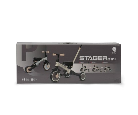 Qplay Rowerek Trójkołowy Stager 3w1 Silver Qplay Rowerek Trójkołowy Stager 3w1 Silver
