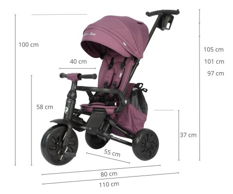 Qplay Rowerek Trójkołowy Nova Max Violet Qplay Rowerek Trójkołowy Nova Max Violet