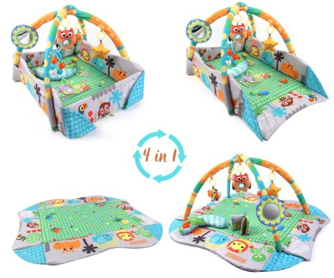 TinyMini JL628-1B Mata edukacyjna 4w1 Dżungla TinyMini JL628-1B Mata edukacyjna 4w1 Dżungla