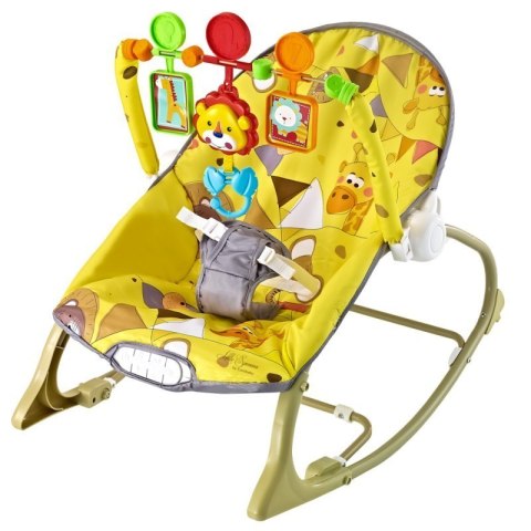 Leżaczek little savanna yellow EUROBABY EUROBABY Leżaczek little savanna yellow EUROBABY EUROBABY