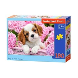 Puzzle 180 el. pup pink flower CASTOR CASTOR