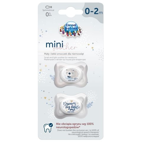 Smoczek sil.0-2 sym.mini 2 szt CANPOL BABIES CANPOL BABIES Smoczek sil.0-2 sym.mini 2 szt CANPOL BABIES CANPOL BABIES