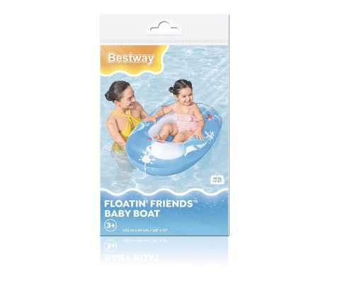 Bestway 34037 Łódka do pływania Delfin 1.02m x 69cm Bestway 34037 Łódka do pływania Delfin 1.02m x 69cm