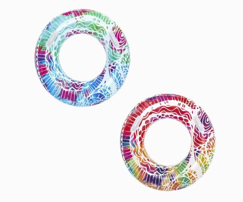 Bestway 36084 Koło do pływania z uchwytami Zawijasy Czerwono-Żółte 91cm Bestway 36084 Koło do pływania z uchwytami Zawijasy Czerwono-Żółte 91cm