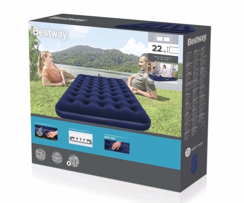 Bestway 67002 Materac dmuchany turystyczny Full 1.91m x 1.37m x 22cm Bestway 67002 Materac dmuchany turystyczny Full 1.91m x 1.37m x 22cm