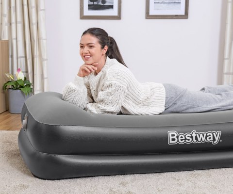 Bestway 67401 Materac dmuchany turystyczny z wbudowaną pompą powietrza Tritech Twin 1.91m x 0.97m x Bestway 67401 Materac dmuchany turystyczny z wbudowaną pompą powietrza Tritech Twin 1.91m x 0.97m x