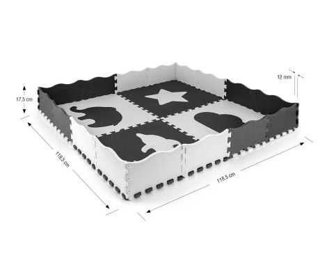 Mata piankowa puzzle Jolly 2x2 - Grey Mata piankowa puzzle Jolly 2x2 - Grey
