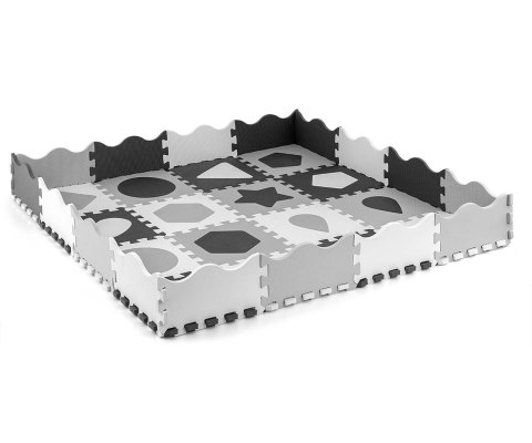 Mata piankowa puzzle Jolly 4x4 Shapes - Grey Mata piankowa puzzle Jolly 4x4 Shapes - Grey