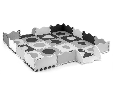 Mata piankowa puzzle Jolly 4x4 Shapes - Grey Mata piankowa puzzle Jolly 4x4 Shapes - Grey