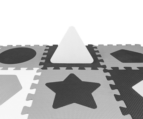 Mata piankowa puzzle Jolly 4x4 Shapes - Grey Mata piankowa puzzle Jolly 4x4 Shapes - Grey