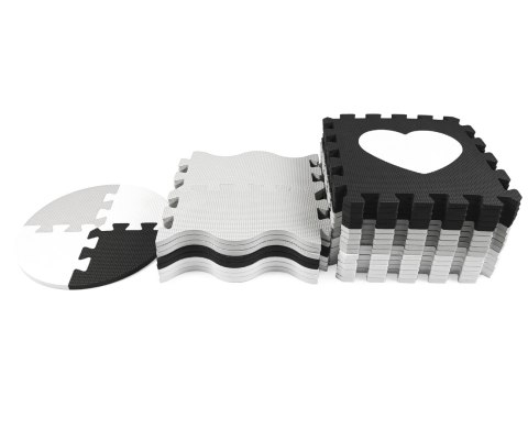 Mata piankowa puzzle Jolly 4x4 Shapes - Grey Mata piankowa puzzle Jolly 4x4 Shapes - Grey