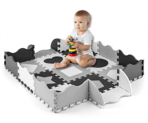 Mata piankowa puzzle Jolly 4x4 Shapes - Grey Mata piankowa puzzle Jolly 4x4 Shapes - Grey