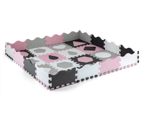 Mata piankowa puzzle Jolly 4x4 Shapes - Pink Grey Mata piankowa puzzle Jolly 4x4 Shapes - Pink Grey
